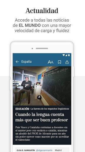 El Mundo - Diario líder online - Image screenshot of android app