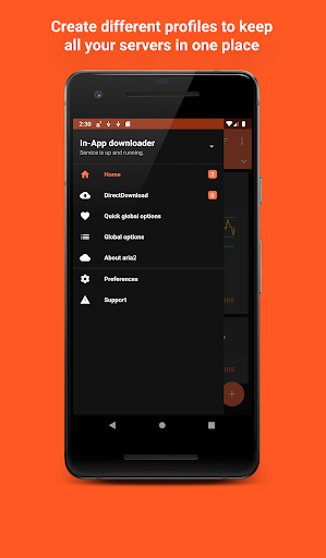 Aria2App (open source) - Image screenshot of android app