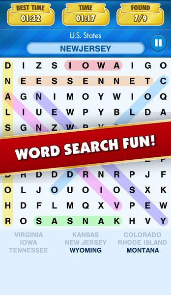 Word Search Genius - Gameplay image of android game