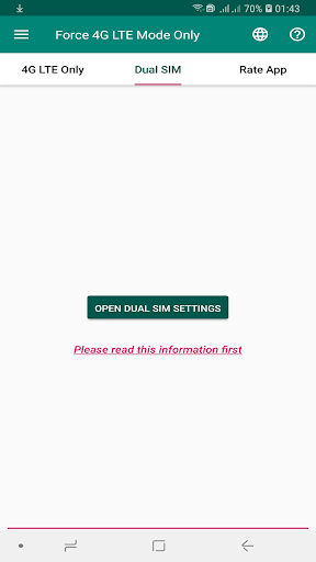 Force ۴G LTE Mode Only - عکس برنامه موبایلی اندروید