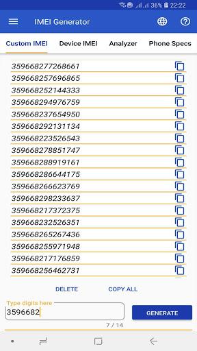 IMEI Generator Pro - Image screenshot of android app