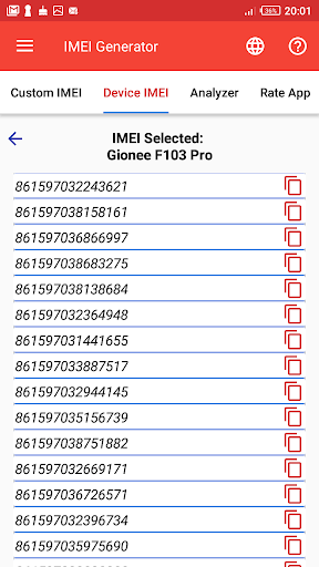 IMEI Generator - عکس برنامه موبایلی اندروید