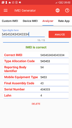 IMEI Generator - عکس برنامه موبایلی اندروید