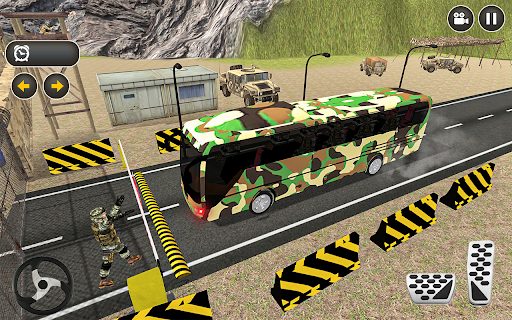 Army bus games 3d Army driving - Gameplay image of android game
