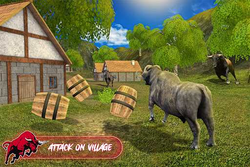 Bull Game Buffalo Simulator - Gameplay image of android game