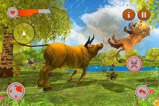 Bull Game Buffalo Simulator - Gameplay image of android game