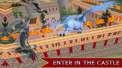 Flying Unicorn Horse Game - Gameplay image of android game