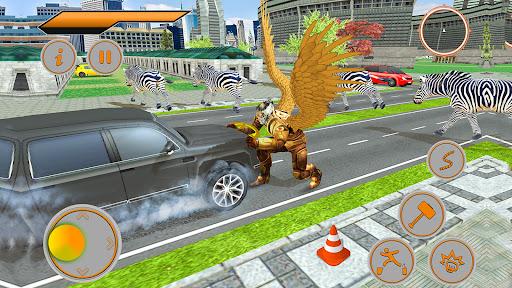 Flying Lion Rope Hero Game - Gameplay image of android game