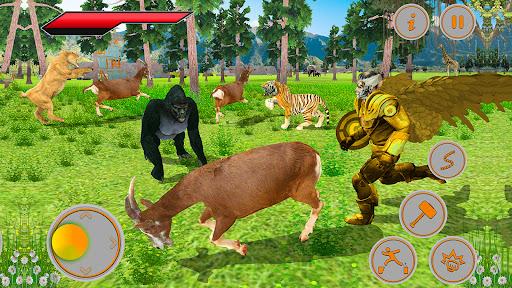 Flying Lion Rope Hero Game - Gameplay image of android game