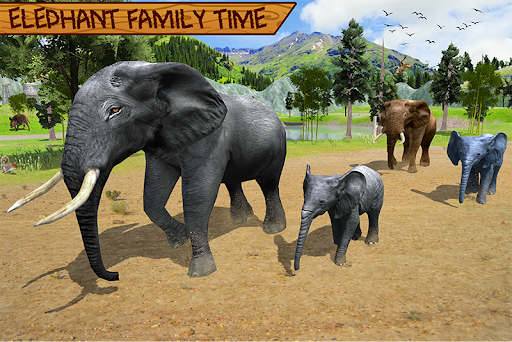 Wild Elephant Family Simulator - عکس بازی موبایلی اندروید