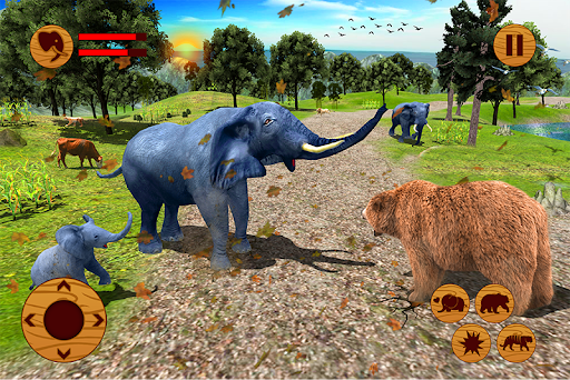 Wild Elephant Family Simulator - عکس بازی موبایلی اندروید