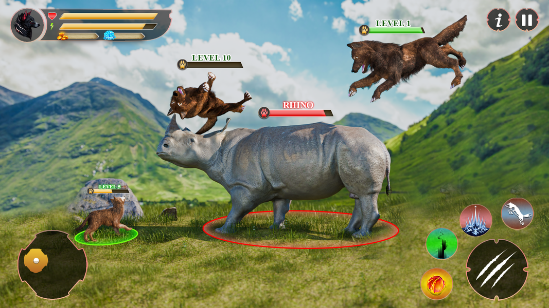 Wolf Family: Wild Wolf Games - عکس بازی موبایلی اندروید