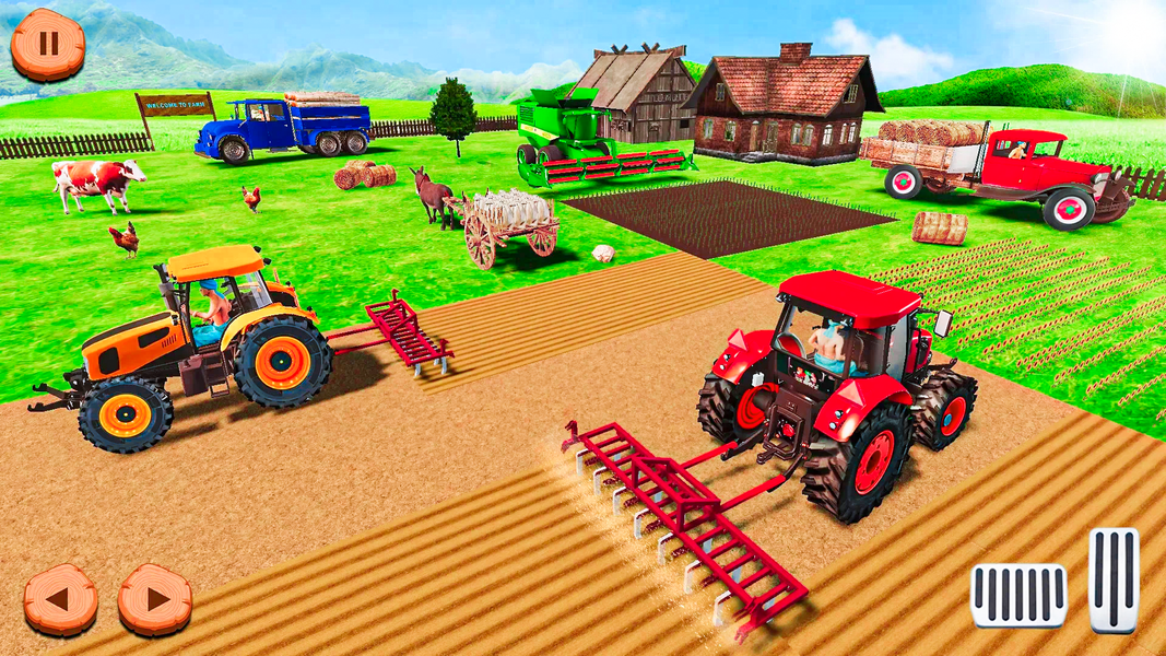 Farm Tractor Driving Simulator - Gameplay image of android game