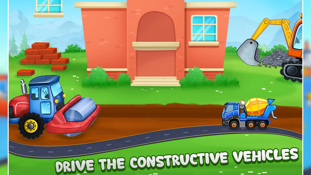 kids builder truck game - عکس بازی موبایلی اندروید
