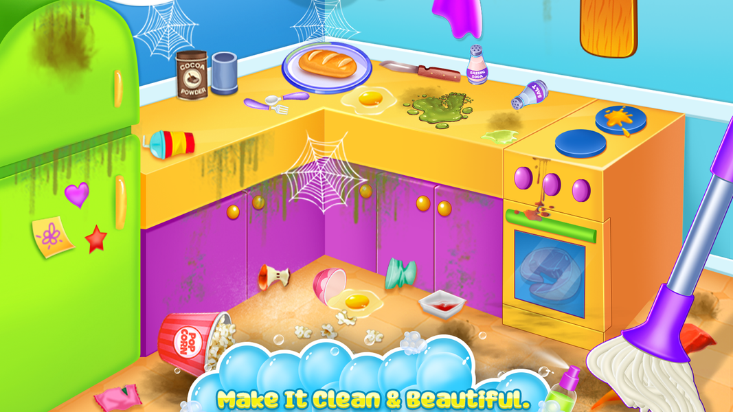 Home cleaning game for girls - عکس بازی موبایلی اندروید