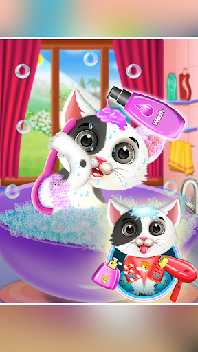 Cat newborn daycare guide game - Image screenshot of android app