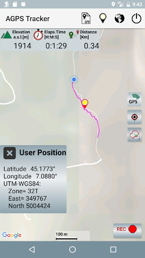 A-GPS Tracker - Image screenshot of android app