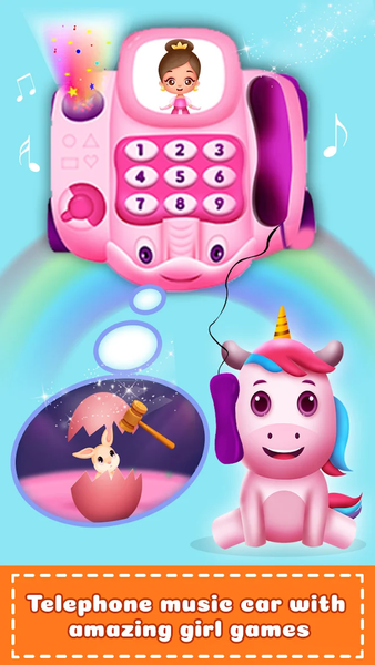 Musical Princess Car phone Toy - Gameplay image of android game