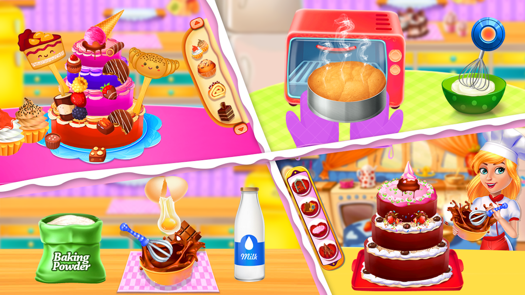 Cake Baking games for girls - Gameplay image of android game