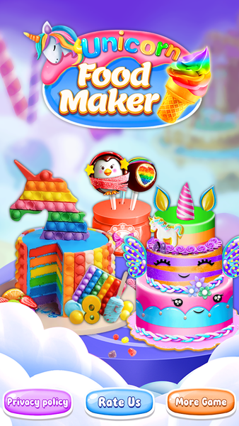 Unicorn Cake Maker-Bakery Game - Gameplay image of android game