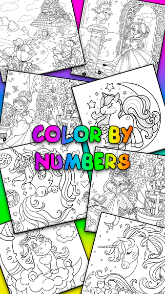 Color by number for girls - عکس بازی موبایلی اندروید