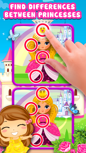Spot 5 Differences Girls Games - Gameplay image of android game