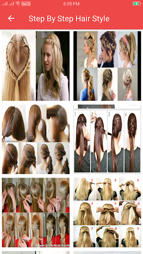 Girls Hairstyle Step by Step - عکس برنامه موبایلی اندروید
