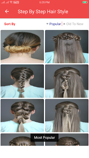 Girls Hairstyle Step by Step - عکس برنامه موبایلی اندروید