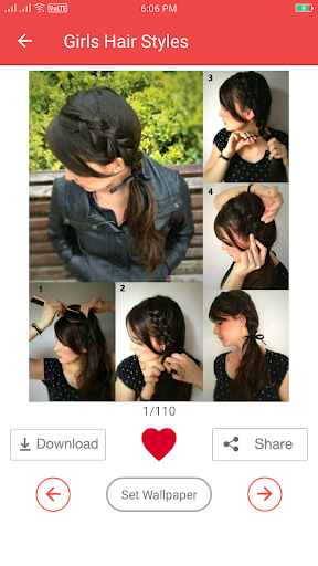 Girls Hairstyle Step by Step - عکس برنامه موبایلی اندروید