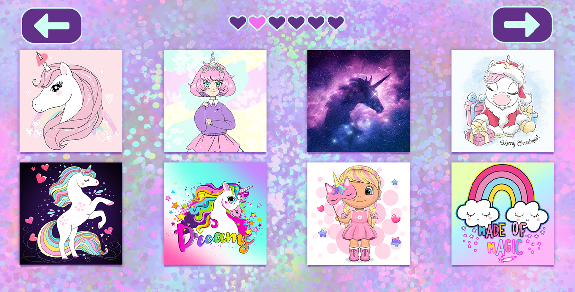 Unicorn puzzles - Image screenshot of android app