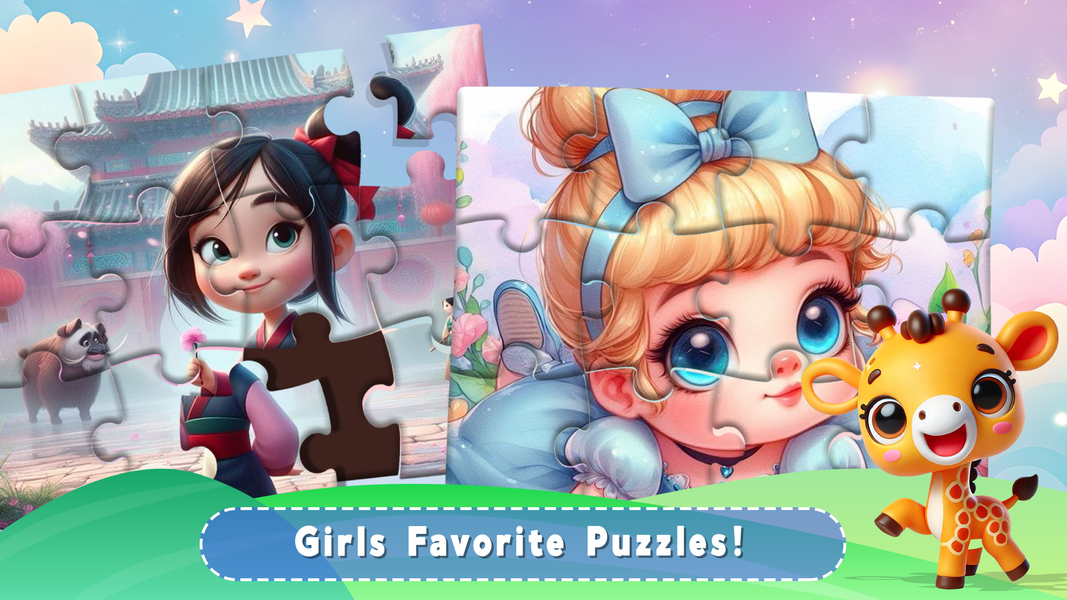Girls Fun Puzzle: Girls Games - عکس بازی موبایلی اندروید