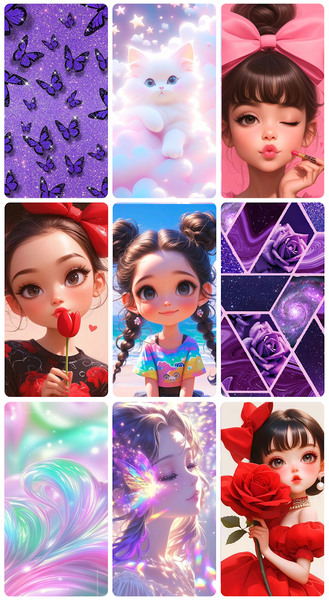 Cute Wallpapers for Girls - عکس برنامه موبایلی اندروید