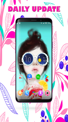 Girly Wallpapers-HD  Backgrounds for Girls - Image screenshot of android app