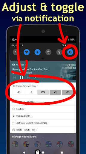 Screen & Notifications Dimmer - Image screenshot of android app