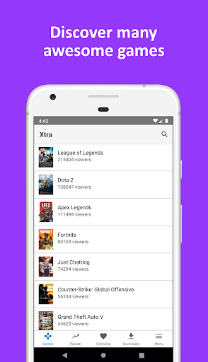 Xtra for Twitch - Image screenshot of android app