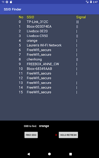 WIFI SSID Finder FREE - Image screenshot of android app