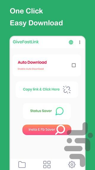 GiveFastLink دانلود ویدیو و استاتوس - عکس برنامه موبایلی اندروید