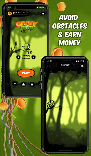 Givvy Bird - Earn & Make Money - Gameplay image of android game