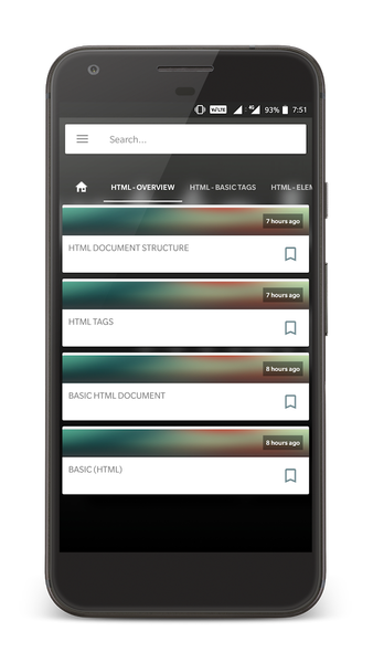Learn HTML (Learn To Code HTML - عکس برنامه موبایلی اندروید