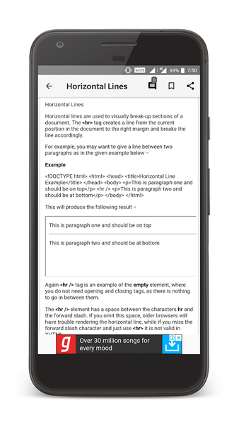 Learn HTML (Learn To Code HTML - عکس برنامه موبایلی اندروید