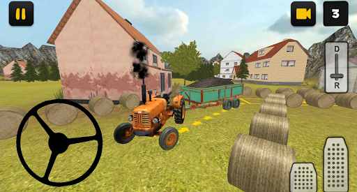 Classic Tractor 3D: Sand Transport - Gameplay image of android game