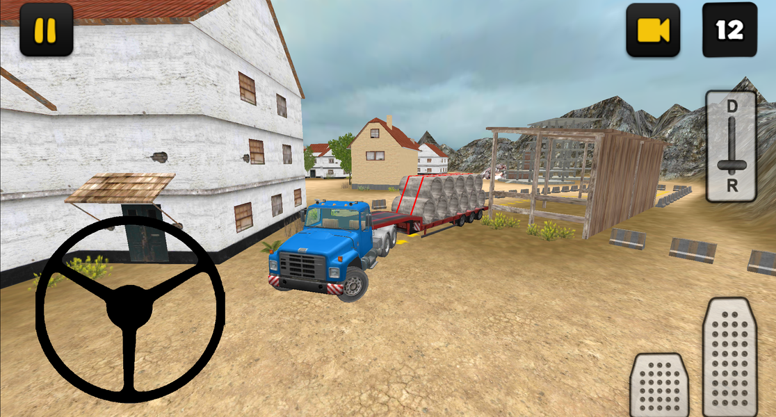 Construction Truck 3D: Pipe Tr - Gameplay image of android game