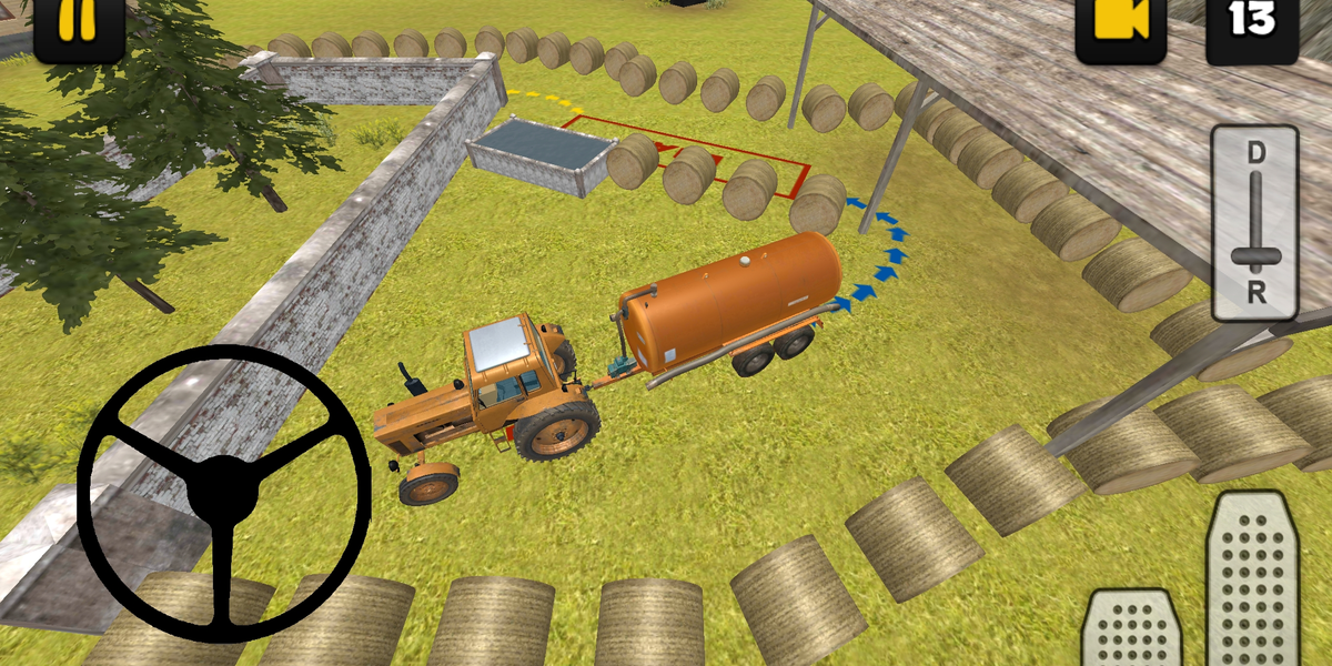 Tractor Simulator 3D: Water Tr - Gameplay image of android game