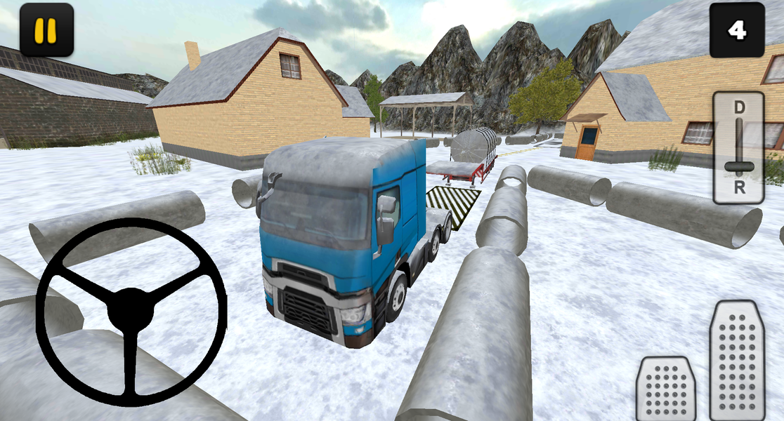 Winter Farm Truck 3D: Silo Tra - عکس بازی موبایلی اندروید