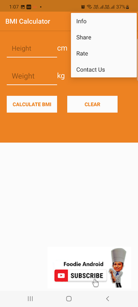 BMI Calculator - Image screenshot of android app