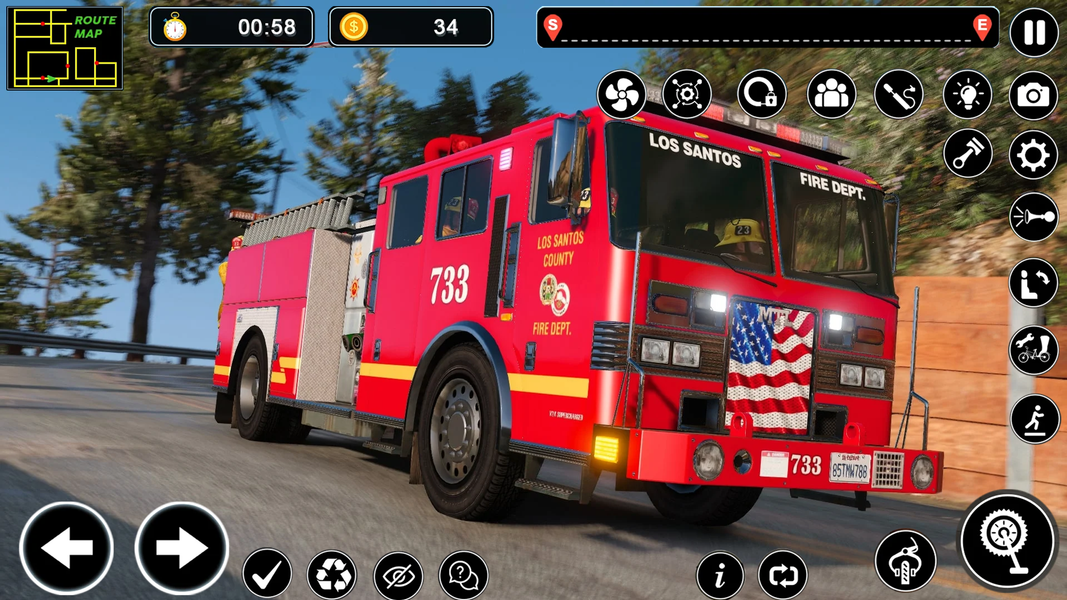US Fire Truck-Firefighter Game - عکس بازی موبایلی اندروید