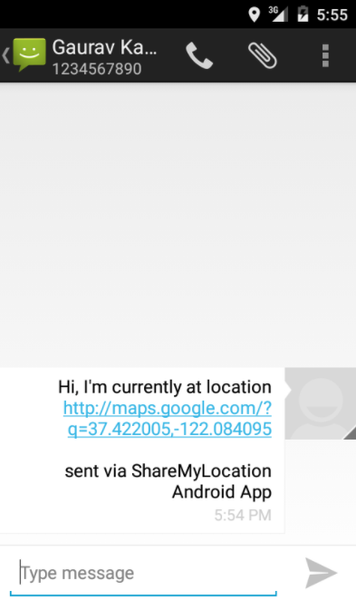 Share Location - Image screenshot of android app
