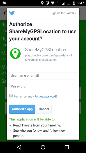 Share Location - Image screenshot of android app