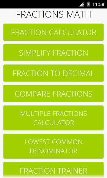 Fractions Math Pro - عکس برنامه موبایلی اندروید