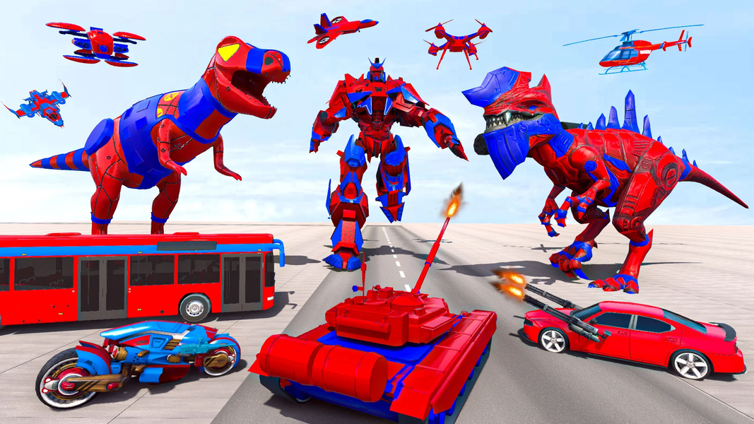 Flying Robot Transforming Game - Gameplay image of android game